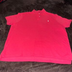 Hot pink xl polo Ralph Lauren shirt worn twice still in great condition